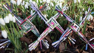 How to make a paper St Brigid's cross #crafting #imbolc #artsandcrafts #papercraft #crafts #tutorial