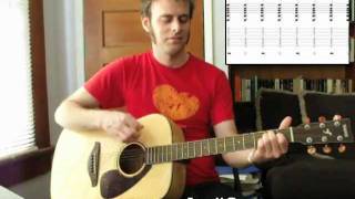 How to Strum Guitar #1: GUITAR LESSON with TAB