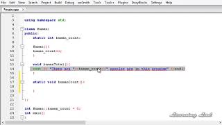 064 C++ Static Methods in Classes CPP Object Oriented Video Tutorial