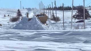 Plowing through the snow in PEI