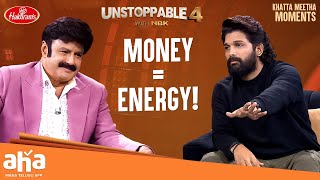 Money = Energy! Allu Arjun's Unique Take! | Unstoppable with NBK | ahavideoIN