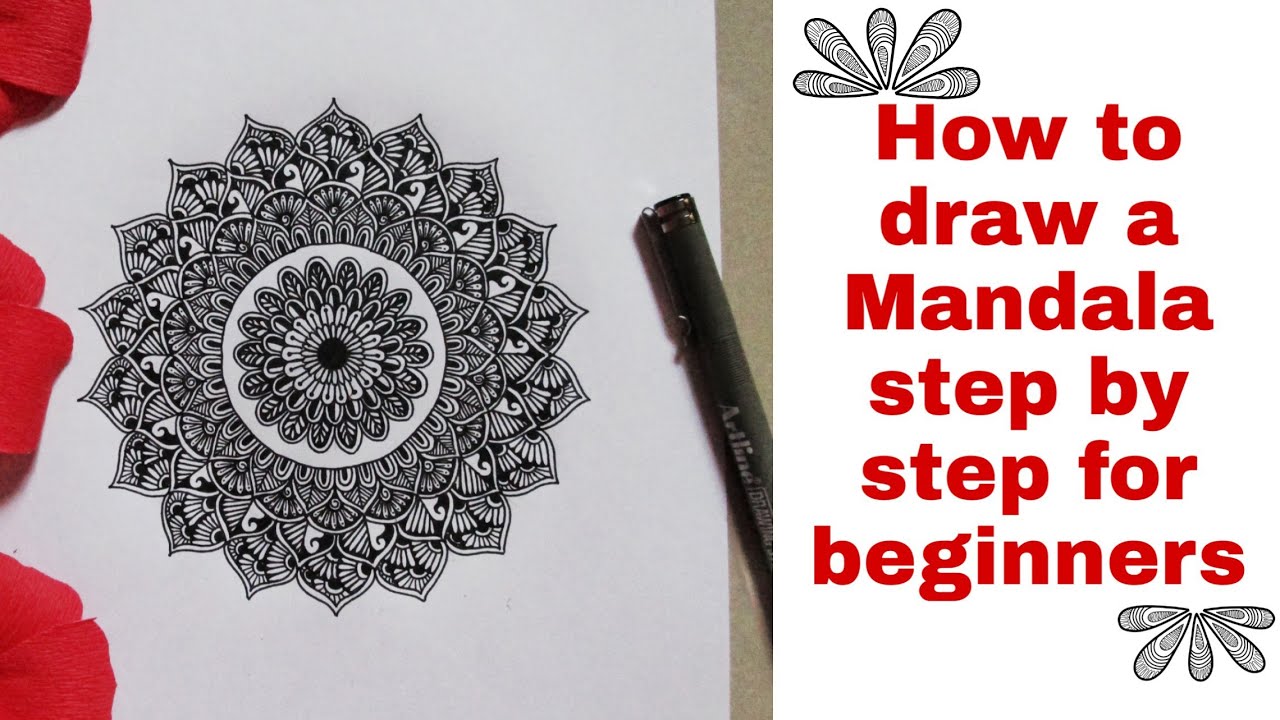 How To Draw A Mandala Step By Step For Beginners - YouTube