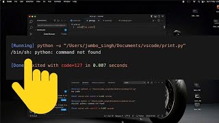 /bin/sh: python: command not found | MacBook m1 | vs code | IN ENGLISH