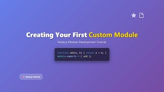 Node.js Custom Modules for Beginners: Create & Export Functions!