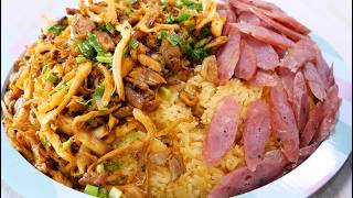Xôi Mặn - Xôi Mâm mang đi Tiệc, Party Tray, Xôi Gà Xé Dẻo Mềm Qua 2 Ngày không Ngâm Nếp, Vanh Khuyen