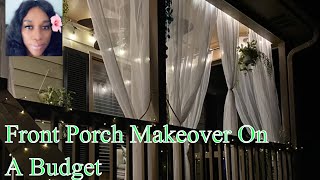 FRONT PORCH MAKEOVER/ DESIGN ON A BUDGET ISLAND JUNGLE LOOK AND FEEL  | SUMMER  |  UNDER $300