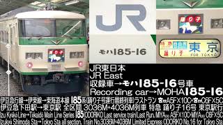 JR東日本185系(踊り子16号185系定期運行最終列車)ラストラン走行音JR East Series 185(ODORIKO No.16 Series 185 Last service train)