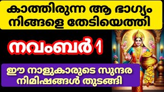 നവംബർ മാസത്തിൽ ഏറ്റവും ഭാഗ്യം കടാക്ഷിക്കുന്ന നക്ഷത്രക്കാർ#astrology #malayalam