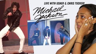 I relived seeing Michael Jackson LIVE (with Usher & Chris Tucker)! You Rock My World reaction