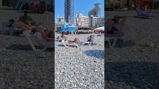 🇬🇪 BATUMI BEACH WALK | Georgia 2024 |  Breathtaking Views!【4K】🔥😍🏝🏖🌞#shorts