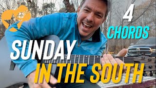 Sunday in the South | Shenandoah / Jason Aldean / Luke Bryan | Easy Beginner Guitar Lesson