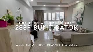 288F Bukit Batok - Well Reno Executive Apartment For Sale