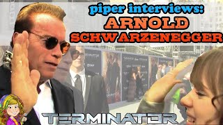 ARNOLD SCHWARZENEGGER Advice to PIPER REESE at Terminator Premiere  + Shad Gaspard