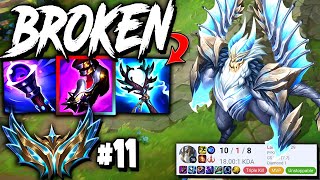 MASTER ELO TANK CHOGATH? MY FULL AP PEN GALIO BUILD BROKE HIM | ROAD TO CHALLENGER #11