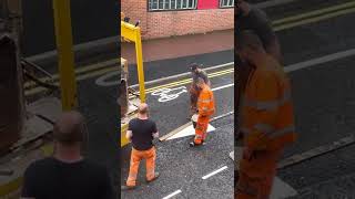 White lining. How is it done. Road markings
