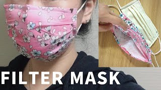 how to make filter replaceable mask : sew a face mask 한장으로 만드는 필터교체 마스크 만들기 como hacer un tapabocas