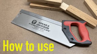 How to use a tenon saw