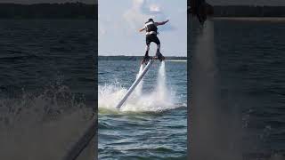 Lee Trying The Water Board First Time 7/16/2023. Clarkshill Lake . #waterpump #jetski #ClarksHill