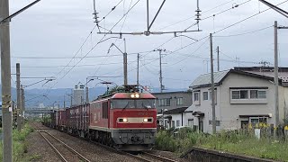 JR貨物EF510形0番台18号機(富山)+コキ11B貨物列車4075レ　撫牛子通過　撮影日:2022/09/02