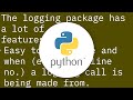 In python, why use logging instead of print?