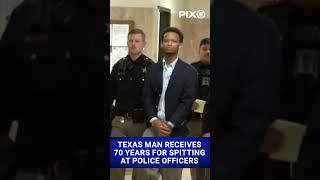 #shorts Texas man receives 70 years for spitting at police officers