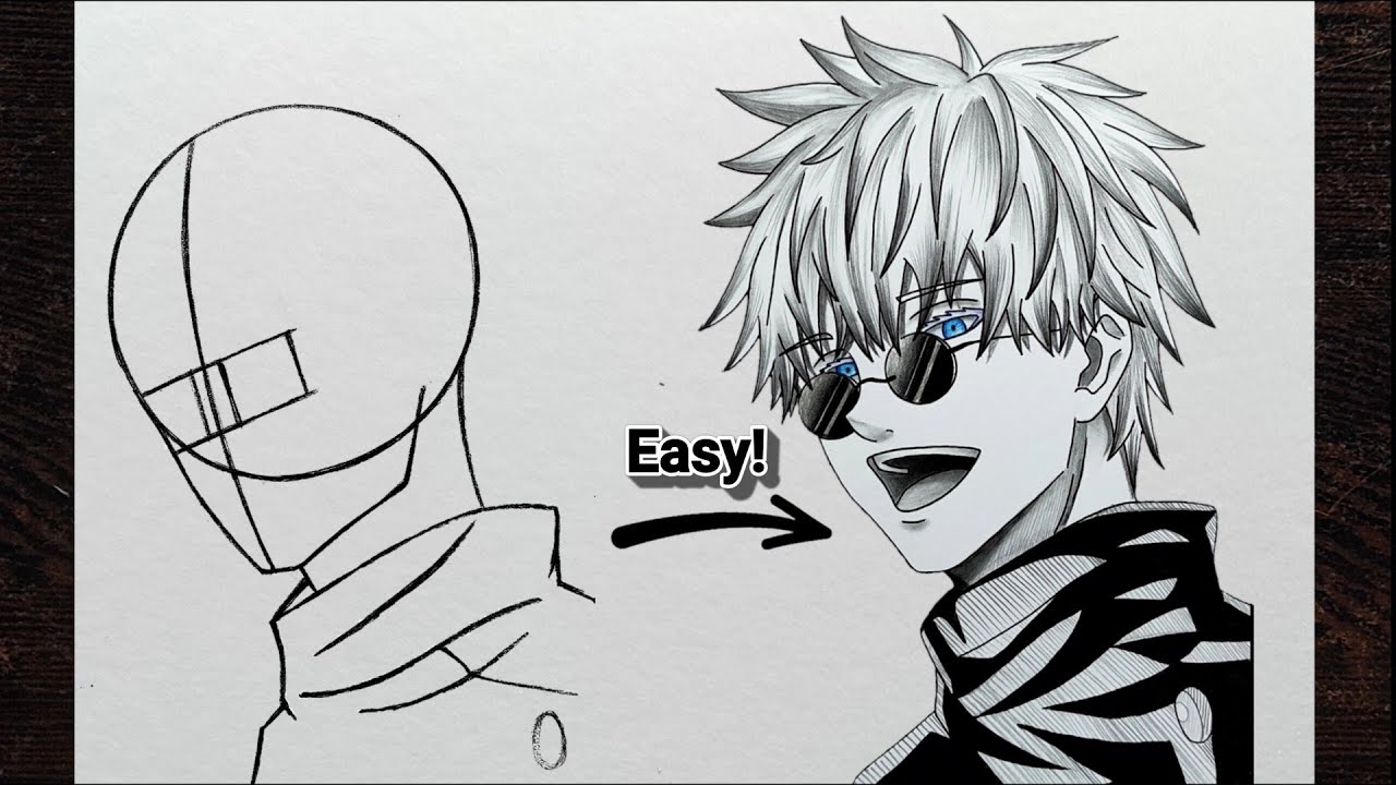 How To Draw Anime Satoru Gojo Anime Drawing Tutorial For Beginners How To Draw Anime Satoru Gojo Anime Drawing Tutorial For Beginners
