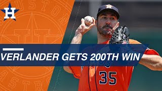 Justin Verlander picks up his 200th career win