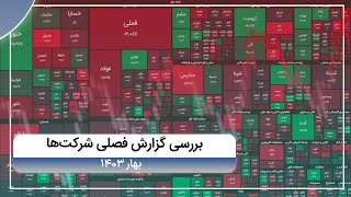 بررسی گزارش عملکرد شرکت‌ها و صنایع بورسی در بهار 1403 ✅