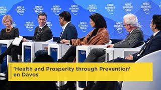 Pedro Sánchez en el coloquio 'Health and Prosperity through Prevention', en Davos