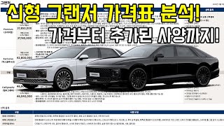 신형 그랜저 가격표 공개! 그랜저 가격 분석부터 추가된 사양까지 살펴보기!