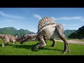 spinosaurus monster in dinoverse life and battles vs all ceratosaurus in new jurassic park