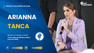 Lic. Arianna Tanca - Ministra de la Mujer y DDHH