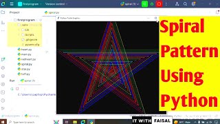 Amazing Spiral Shape Pattern Using Python Turtle Graphics | Python Turtle Graphics Drawing