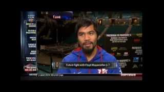 Marquez and Pacquiao talk Floyd Mayweather live on Sportscenter
