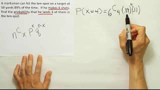 Applying the binomial probability formula problem 3