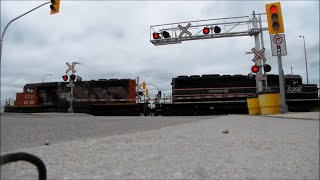 CCGX 5232 crossing Shaftesbury Blvd. eastbound in Winnipeg, Manitoba