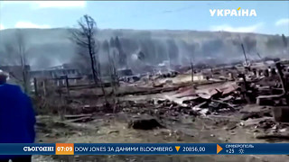 Жителі згорілого російського села врятували склад  алкоголю