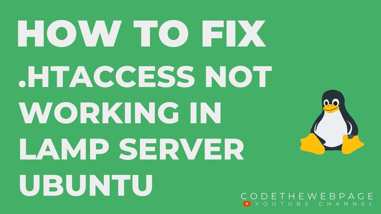 How To Fix .htaccess File Not Working In LAMP Server Ubuntu - YouTube