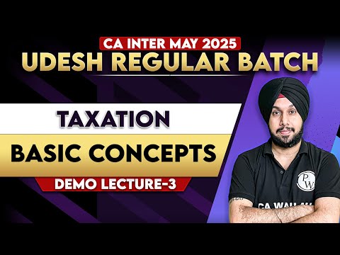 Taxation CA Inter May 2025 | Udesh Regular Batch Demo Lectures - YouTube