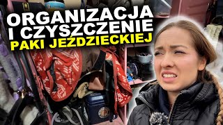 ORGANIZACJA I WIELKIE CZYSZCZENIE Paki Jeździeckiej 🧹Mój sprzęt jeździecki oraz TRICKI na porządek