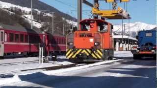 Die Rhätische Bahn in Scuol-Tarasp Januar 2011