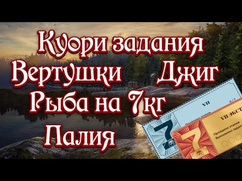 РР4 / Задания на Куори / Вертушки / Джиг / Палия / Рыба на 7кг