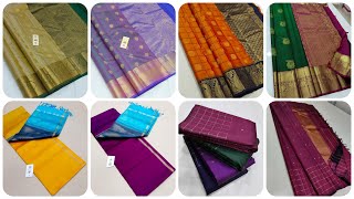 25.08.23 Assorted Kanchipuram Handloom pure silk sarees with price | W'App 8608500280 | #silkmark