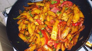 Hubal manta waxa aya idin wada Chipsi Masala shidan si caadi eheen Lokariyey| Chili potato | Taeam