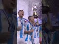 trophy lift argentina win copa america 2024 for record 16th time football trophy argentina messi