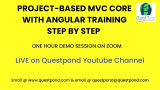 Project Based MVC Core with Angular Training | MVC Core with Angular Training | MVC Core | .NET Core