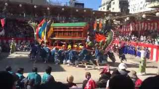 Japanese festival(Nagasaki-Kunchi in Nagasaki)2014年長崎くんち（中日）　西浜町〜龍船〜　公会堂前広場