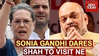 Sonia Gandhi Dares Home Minister Amit Shah To Visit North East, Protests Resume At Jamia | 5ive Live