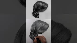 Perfect Shading Technique for Realistic Hair #shorts #sketchbookbyabhishek #shortvideo #viral