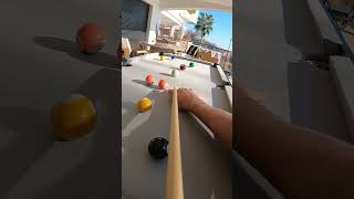 POV GO PRO: incredible 8 ball pool mini pool table break and run 🔥 #billiards #shaarkon